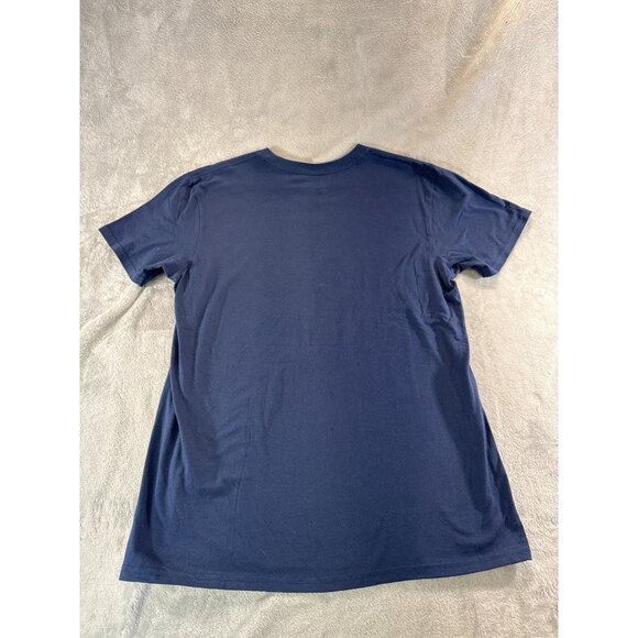 Chicago Bulls Fanatics T-Shirt Large American Flag Logo Navy Cotton - Picture 5 of 7